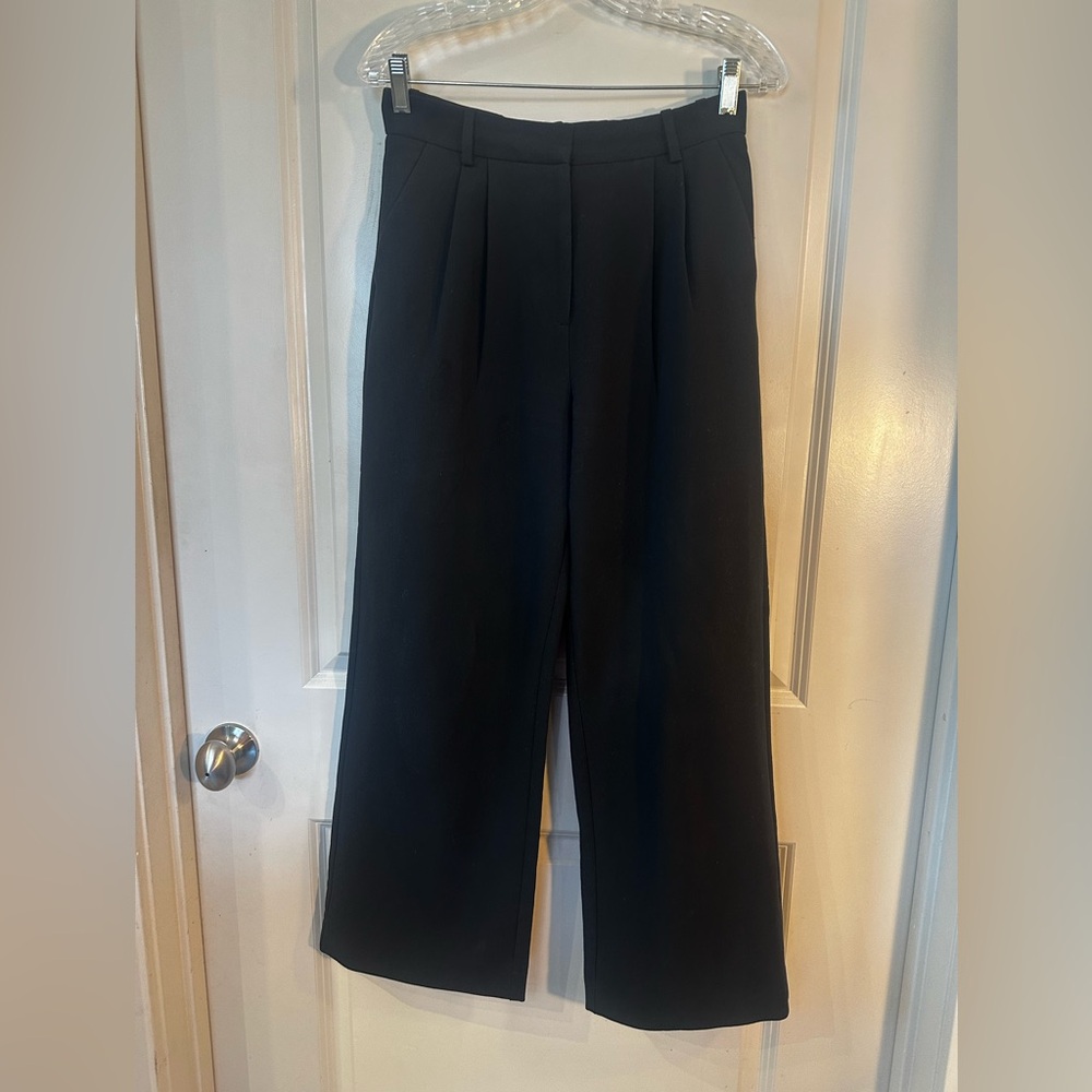 Abercrombie & Fitch Black Wide-Leg Trousers - Picture 5 of 10